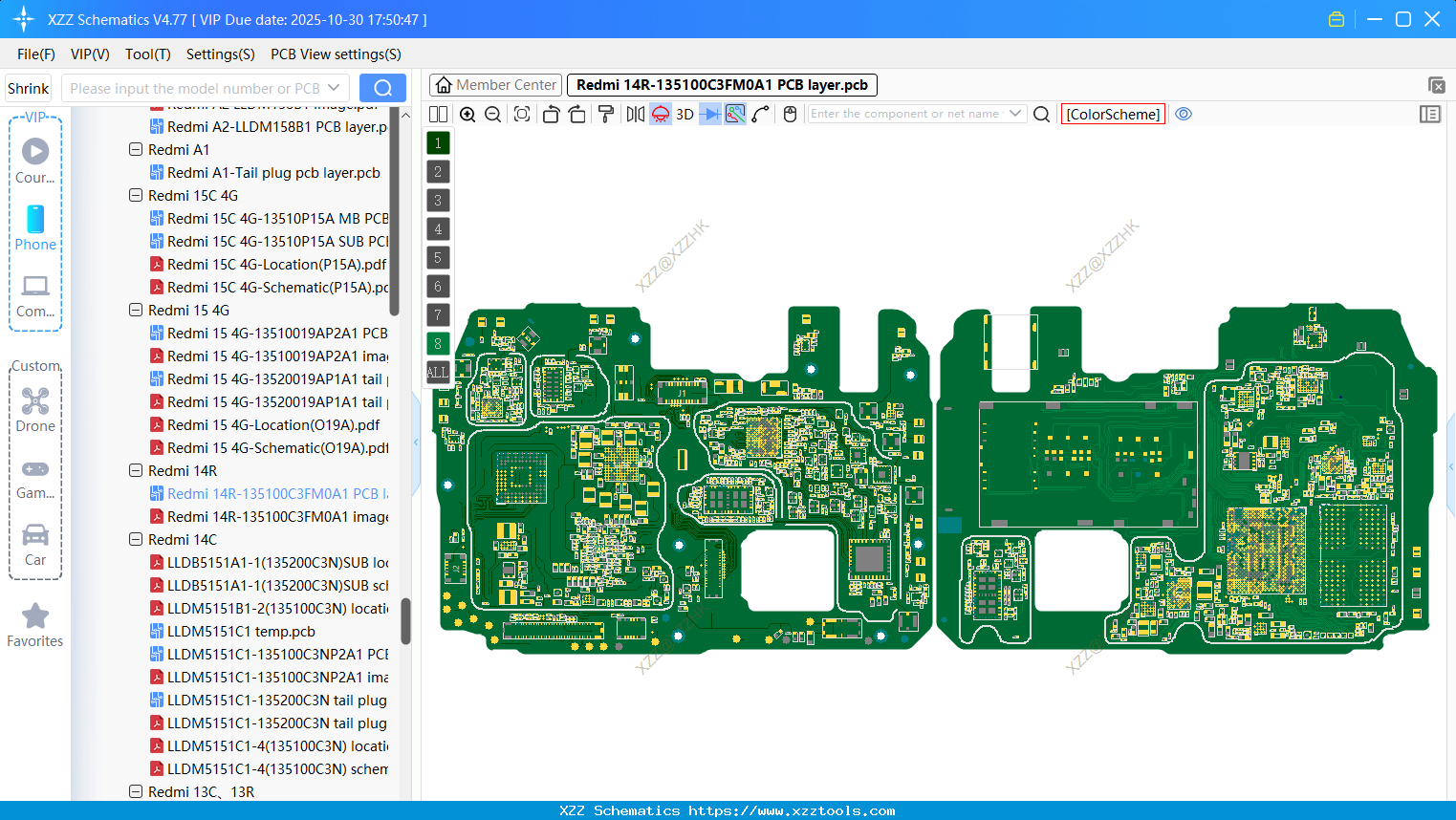 Xiaomi Redmi 14R-135100C3FM0A1 PCB Layer